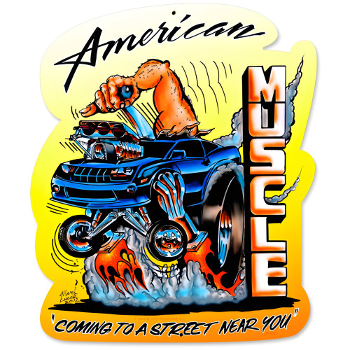 American Muscle Metal Sign - 15" x 18"