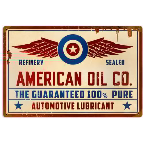 American Oil Co Metal Sign - 18" x 12"
