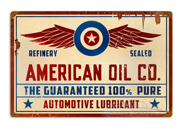 American Oil Co Metal Sign