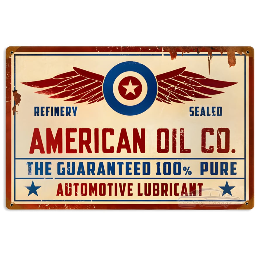 American Oil Co Metal Sign - 18" x 12"