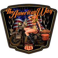 American Way Metal Sign - 14" x 19"