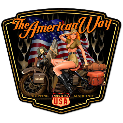 American Way Metal Sign - 14" x 19"