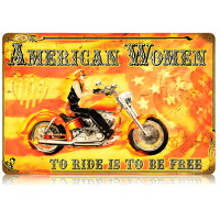 American Women Metal Sign - 18" x 12"