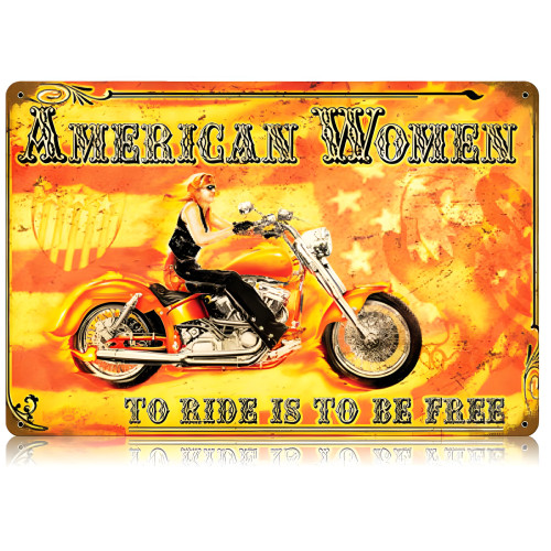 American Women Metal Sign - 18" x 12"