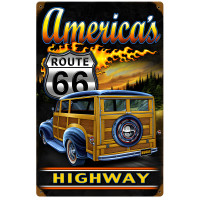 American Woodie Sign - 12" x 18"