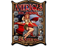 America's Highways Metal Sign - 14" x 19"