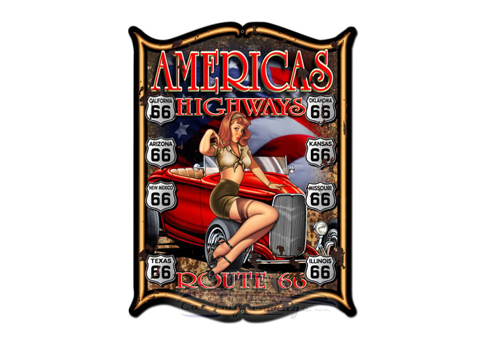 America's Highways Metal Sign - 24" x 33"