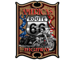 Americas Highway Metal Sign - 14" x 19"