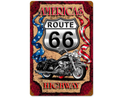 Americas Highway 66 Metal Sign