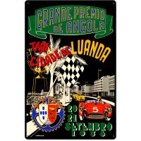 Angola Grand Prix Metal Sign - 24" x 16"