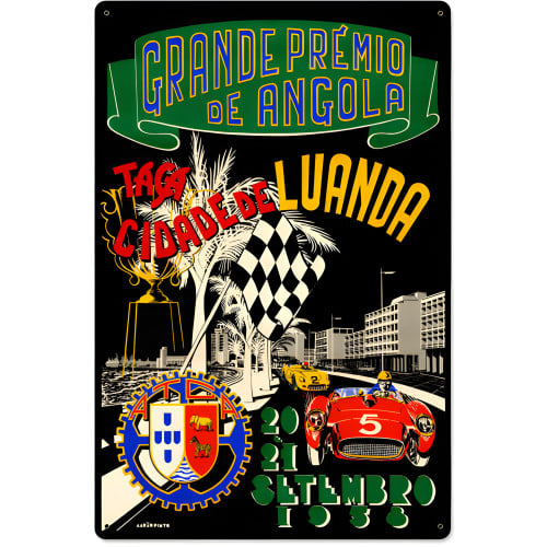Angola Grand Prix Metal Sign - 24" x 16"