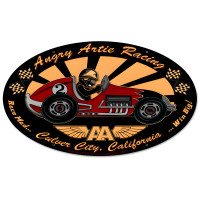 Angry Artie Metal Sign - 24" x 12"