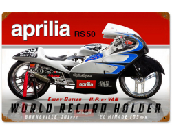 Aprilia World Record Sign - 18" x 12"