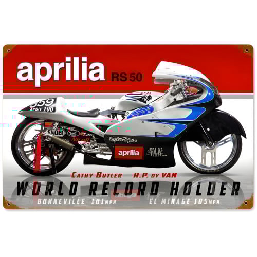 Aprilia World Record Sign - 18" x 12"