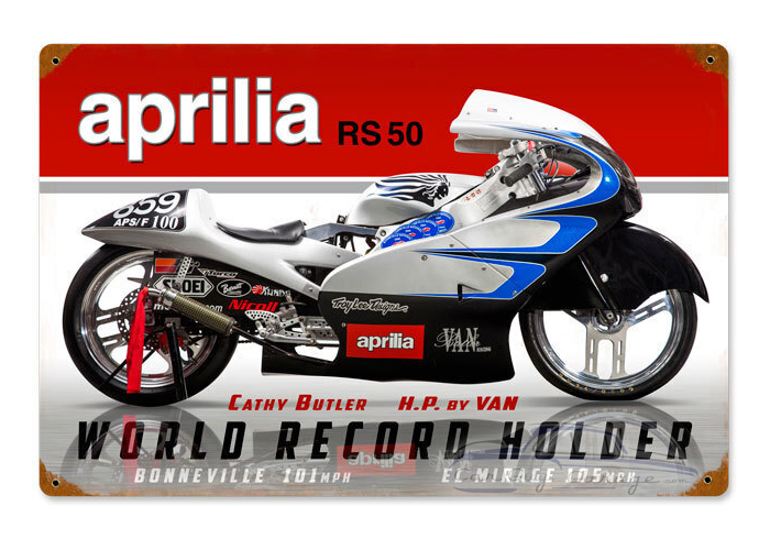 Aprilia World Record Sign - 18" x 12"