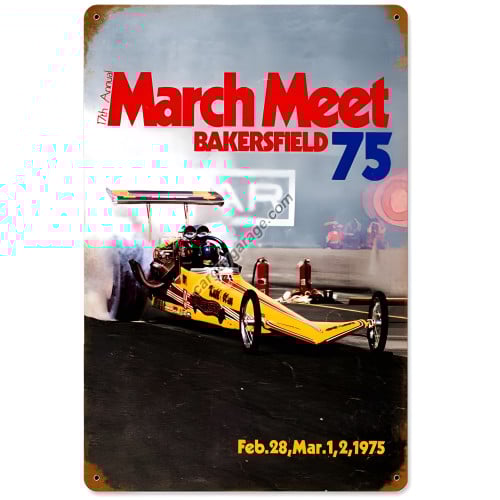 March Meet 75 Metal Sign - 18" x 12"
