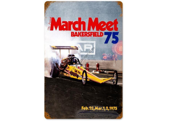 March Meet 75 Metal Sign - 18" x 12"