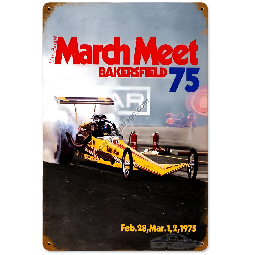 March Meet 75 Metal Sign - 18" x 12"