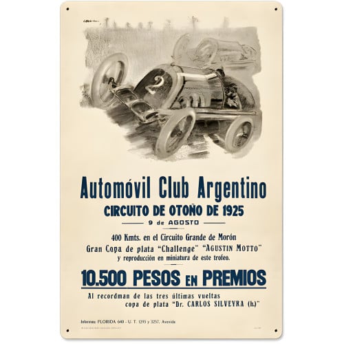 Argentina Grand Prix Metal Sign - 16" x 24"