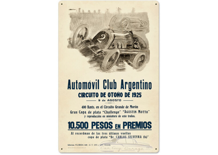Argentina Grand Prix Metal Sign - 16" x 24"
