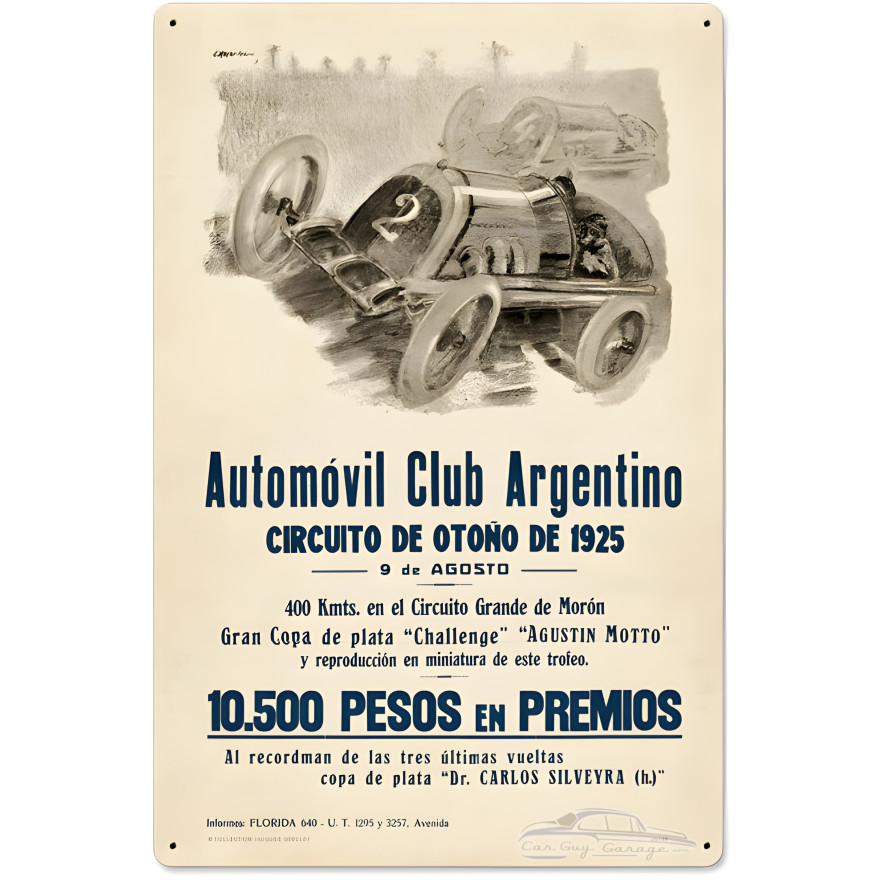 Argentina Grand Prix Metal Sign - 16" x 24"