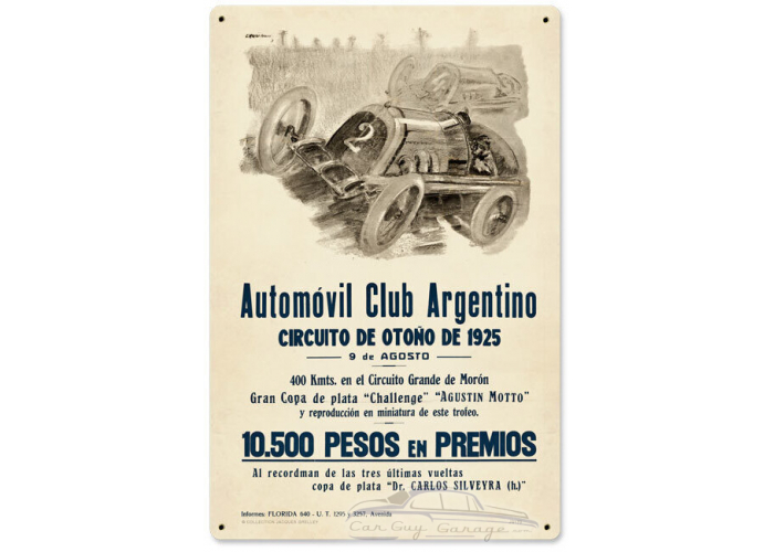 Argentina Grand Prix Metal Sign - 12" x 18"
