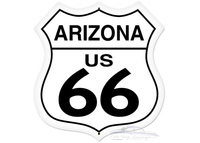 Arizona Route 66 Metal Sign - 28" x 28" Custom Shape