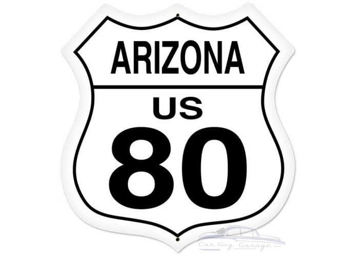Arizona Route 80 Metal Sign - 28" x 28" Custom Shape