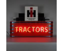 Art Deco Marquee Case IH Tractors Neon Sign In Metal Can