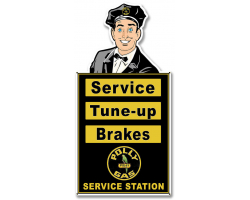 Attendant Polly Service Station Metal Sign - 22" x 10"