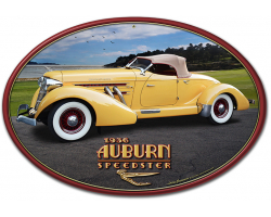 1936 Auburn Speedster Metal Sign - 18" x 12"