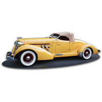 1936 Auburn Speedster Metal Sign - 16" x 6"