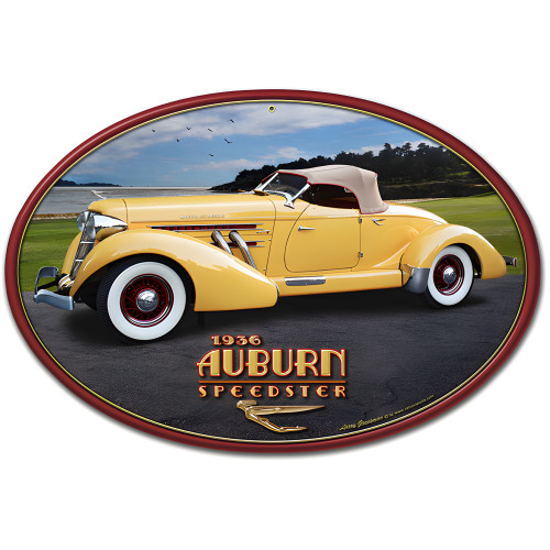 1936 Auburn Speedster Metal Sign - 29" x 20"