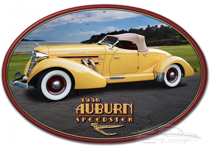 1936 Auburn Speedster Metal Sign - 29" x 20"