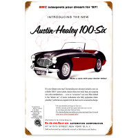 Austin Healey Vintage Metal Sign - 12" x 18"