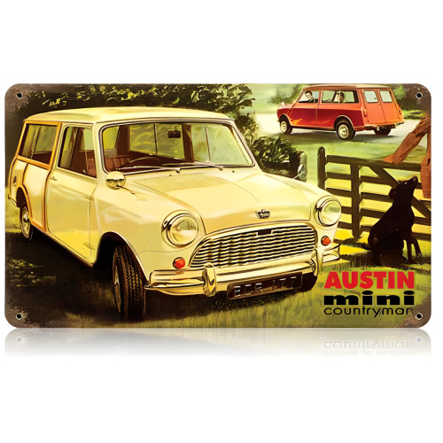 Austin Mini Countryman Sign - 14" x 8"