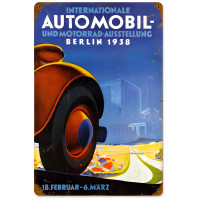 Automobile Berlin Metal Sign - 12" x 18"