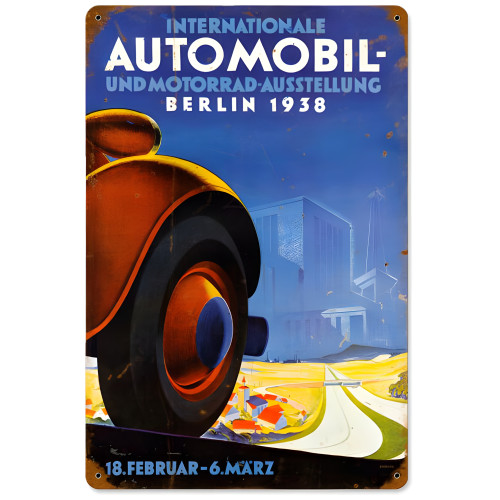 Automobile Berlin Metal Sign - 12" x 18"