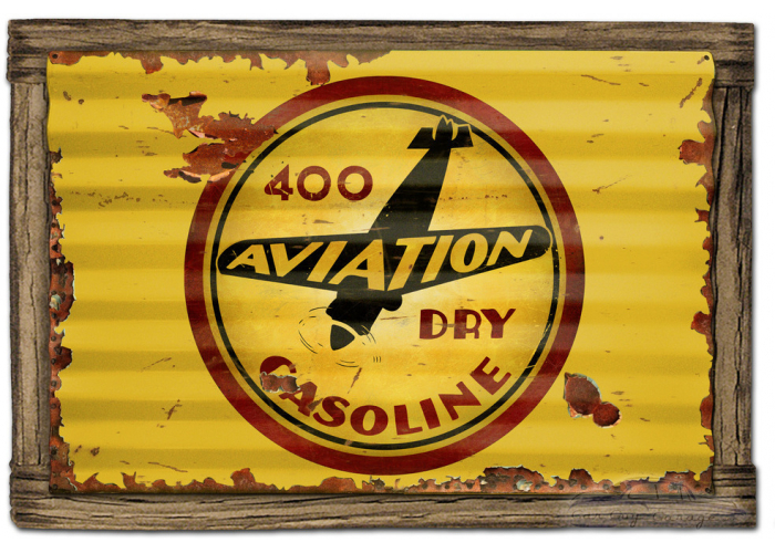 400 Aviation Gasoline Sign