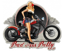 Bad Ass Betty Metal Sign - 24" x 20"