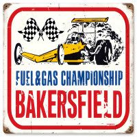 Bakersfield Metal Sign - 12" x 12"