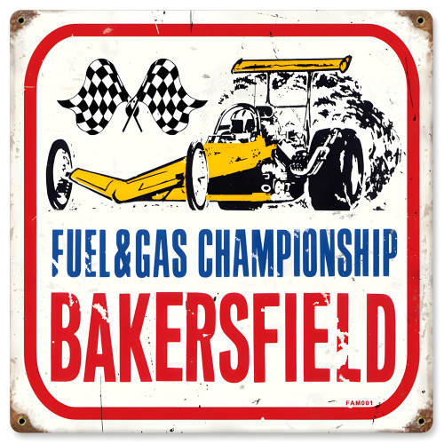 Bakersfield Metal Sign - 12" x 12"