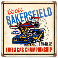 Bakersfield Coors Metal Sign - 12" x 12"