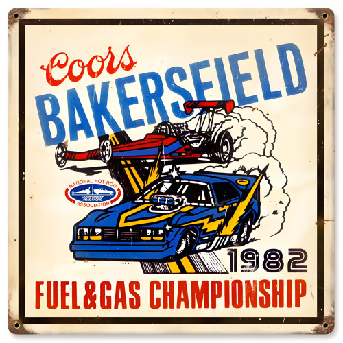 Bakersfield Coors Metal Sign - 12" x 12"