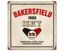 Bakersfield Isky Metal Sign - 12" x 12"