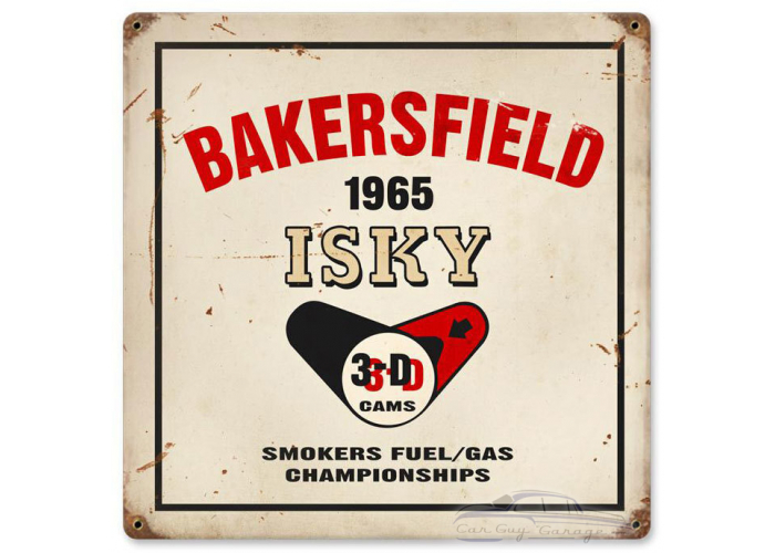 Bakersfield Isky Metal Sign - 12" x 12"