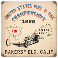 Bakersfield Killer Cars Metal Sign - 12" x 12"