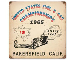 Bakersfield Killer Cars Metal Sign - 12" x 12"