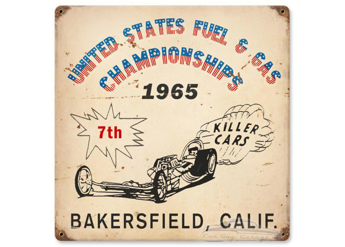 Bakersfield Killer Cars Metal Sign