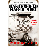 Bakersfield March Meet 2008 Metal Sign - 12" x 18"